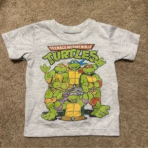 Nickelodeon Gray T-Shirt with Colorful Characters